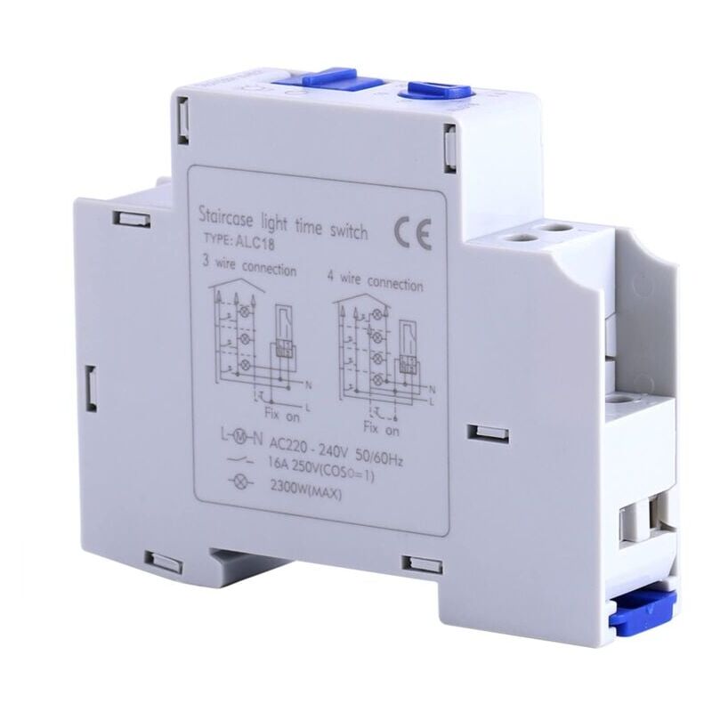 foto del prodotto snq interruttore temporizzato, interruttore temporizzato elettronico ac 220 240v timer per illuminazione scale per scale domestiche
