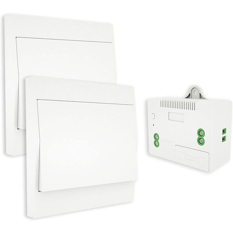 foto del prodotto snq interruttore wireless, senza batteria, telecomando a parete bidirezionale, interruttore a parete autoalimentato, senza cablaggio, trasmettitore