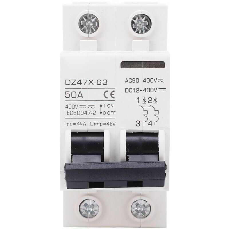 foto del prodotto snq interruttori automatici ca cc da 50 a 400 v, interruttore automatico elettromagnetico 2p 4ka con capacit di interruzione per pannelli solari