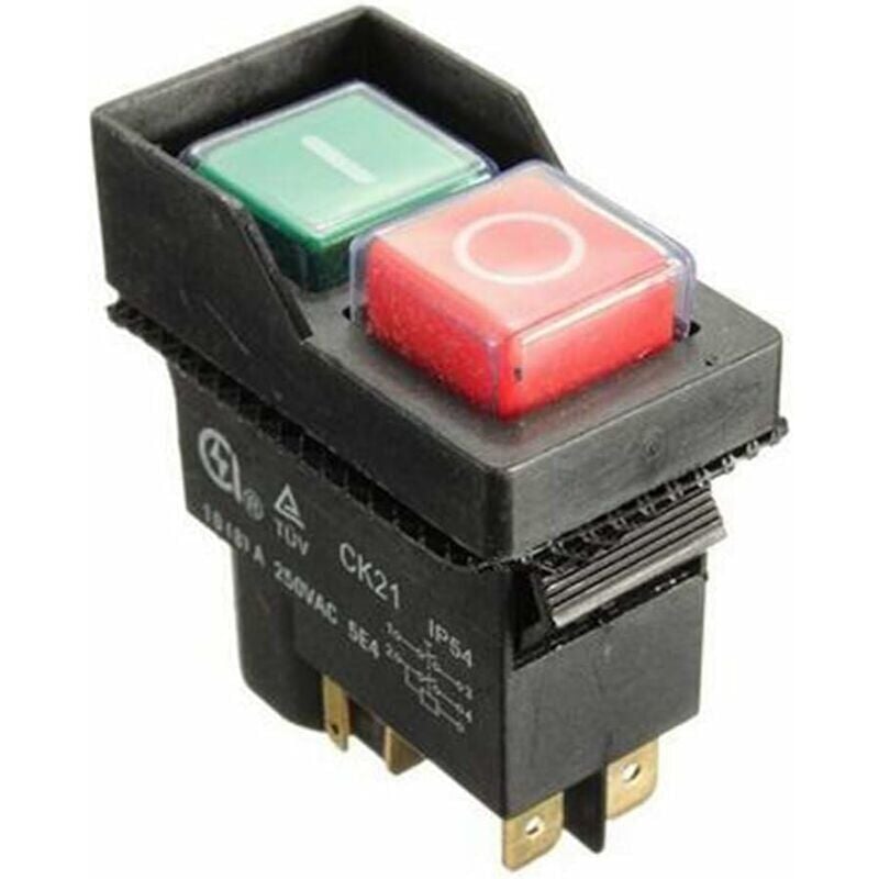 foto del prodotto snq interruttori di sicurezza per utensili elettrici, pulsanti elettromagnetici per macchine da taglio meccaniche ck21b 250v, 5 pin.