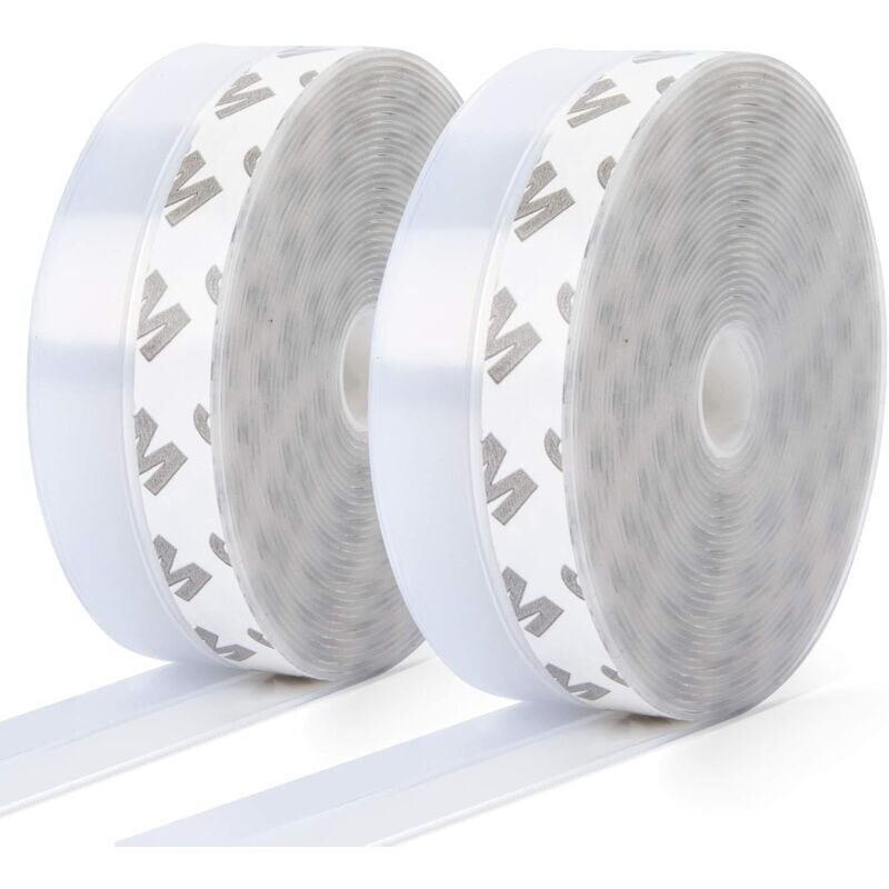 foto del prodotto snq joints d tanch it en silicone, lot de 2, joints autocollants pour bas de porte et fen tre, transparents, anti poussi re, r sistants aux