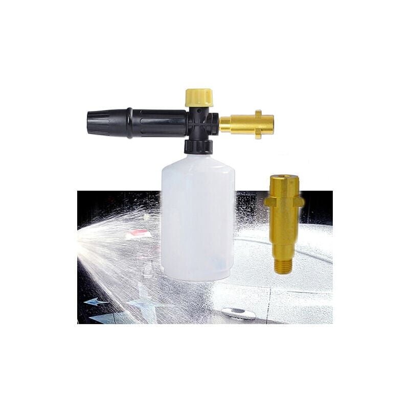 foto del prodotto snq k rcher foam cannon, 1 4 600ml ugello regolabile per idropulitrice adatto per karcher k series, pulizia auto, bagno animali, pulizia casa