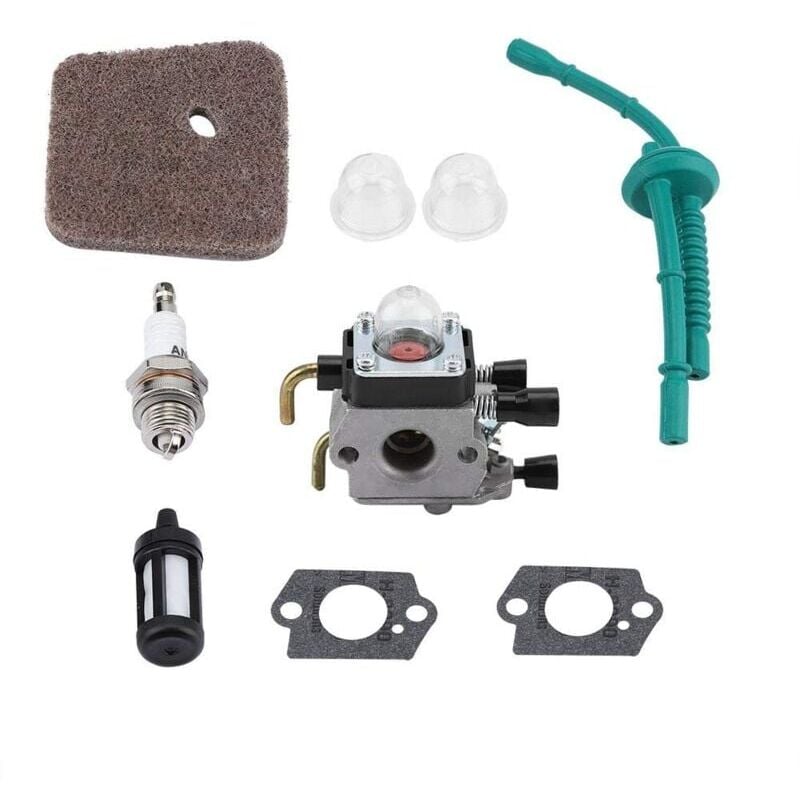 foto del prodotto snq kit carburatore per stihl fs55 fs55r fs55rc fs38 km55 hl45 km55r kit filtro aria, kit pilota carburante, kit candela