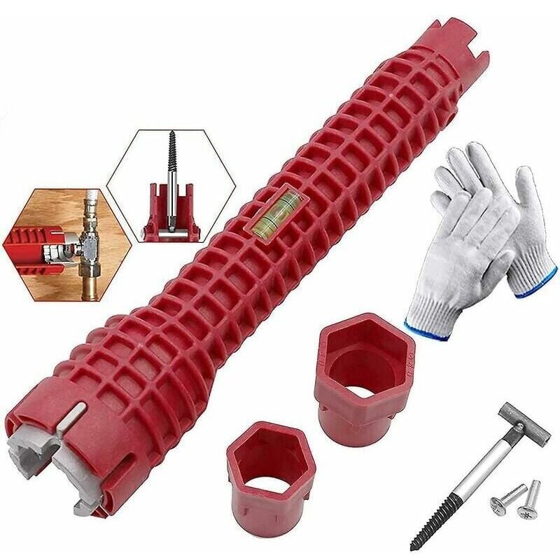 foto del prodotto snq kit chiavi idrauliche 8 in 1, installatore di tubi dell acqua, rubinetti e lavandini