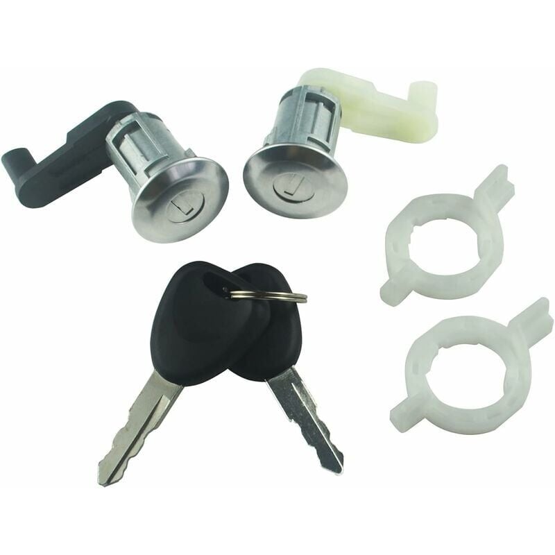 foto del prodotto snq kit cilindro serratura porta in lega di zinco 7701468981 per renault megane scenic clio thalia 7701468982 2 cilindri 2 chiavi 