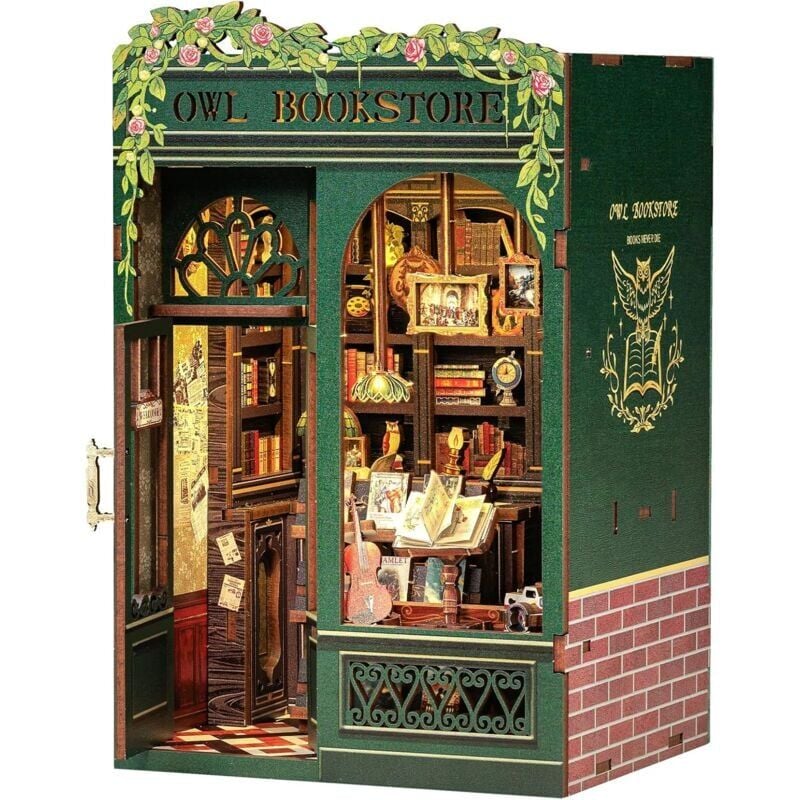 foto del prodotto snq kit de coin livre petite maison monter soi m me maison de poup e avec housse anti poussi re et lumi re led kit de mod le pour adultes