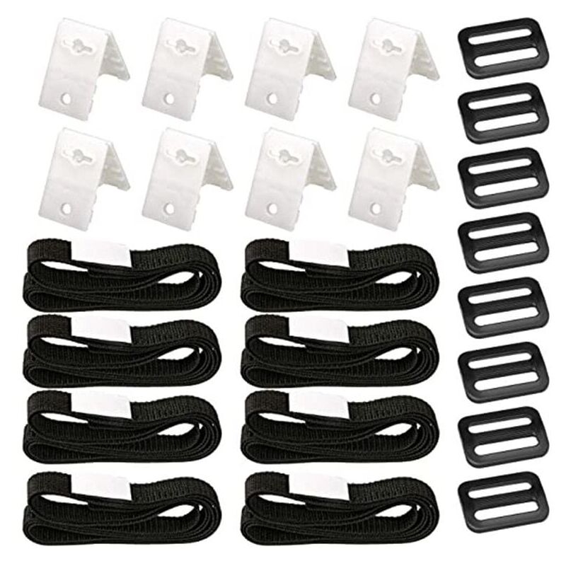 foto del prodotto snq kit de fixation de rouleau de couverture de piscine solaire, paquet de 8, sangles de fixation de rouleau de couverture de piscine pour la