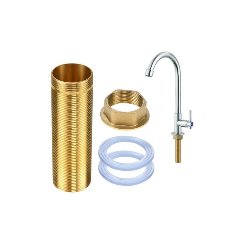 foto del prodotto snq kit de r paration de robinet, wasserhahn verl ngerte hohe 1 mitigeur, kit d accessoires de fixation filet en laiton pour r paration de robinet