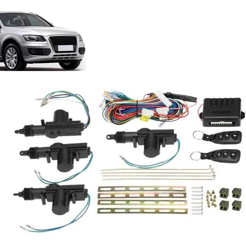 foto del prodotto snq kit di chiusura centralizzata con telecomando per serratura universale per auto, sistema di accesso senza chiave con pulsante di apertura del