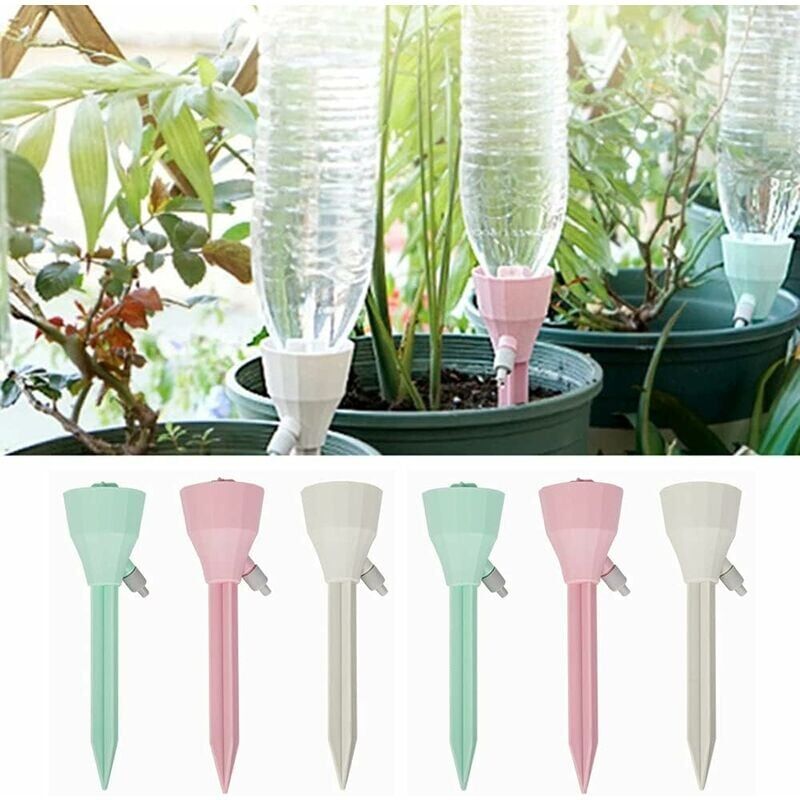 foto del prodotto snq kit di irrigazione a goccia da 6 pezzi, sistema di irrigazione automatico con valvola regolabile per piante da interno ed esterno