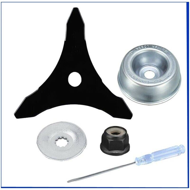 foto del prodotto snq kit di manutenzione per accessori lama decespugliatore con adattatore per lama tosaerba