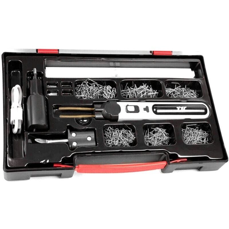 foto del prodotto snq kit di riparazione di crepe su pannelli con saldatrice portatile in plastica, pinzatrice a caldo, taglierina termica, set di strumenti per la