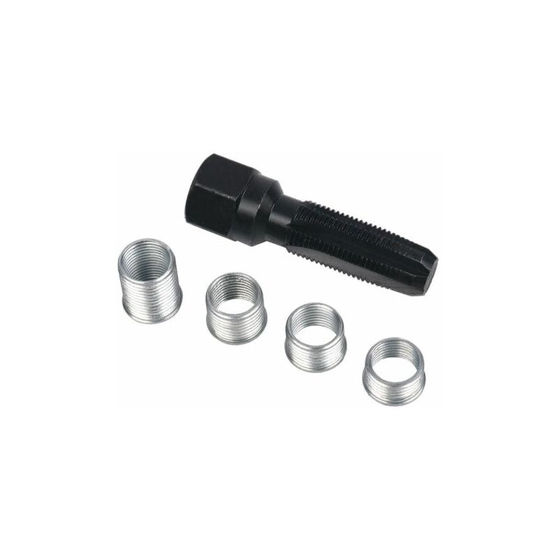 foto del prodotto snq kit di riparazione filettature candele, 5 pezzi kit di riparazione filettature candele da 14 mm,