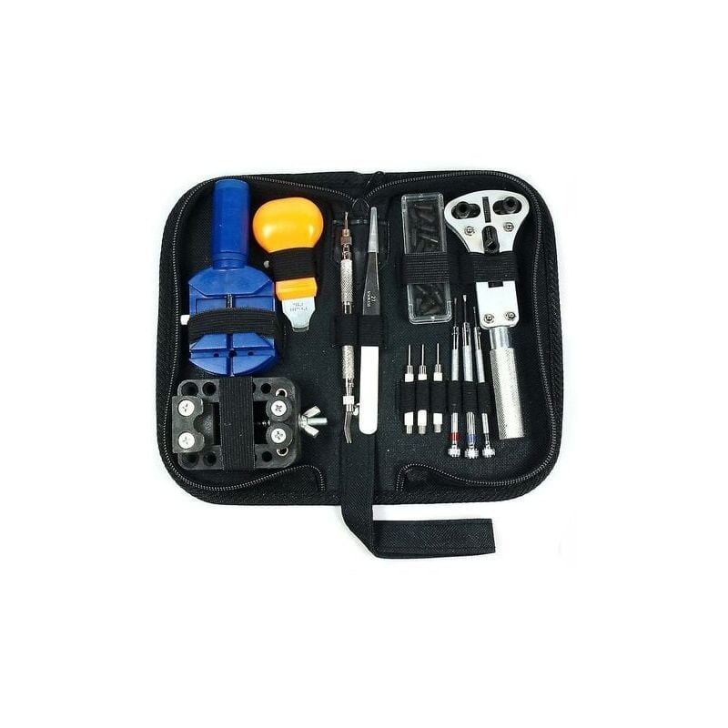 foto del prodotto snq kit di riparazione orologi da 30 pezzi, set di strumenti per lo smontaggio degli orologi, strumenti per la riparazione domestica