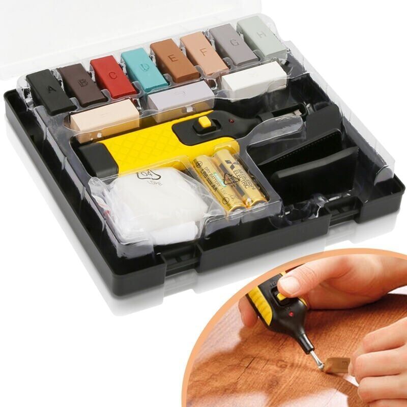 foto del prodotto snq kit di riparazione per laminato e legno 11 colori, batterie e accessori inclusi