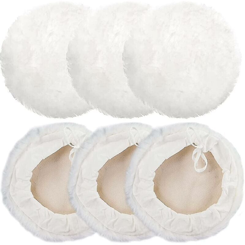 foto del prodotto snq kit di tamponi per lucidatura da 180 mm, 6 confezioni, kit cuffia per lucidatura, disco per lucidatura automatica, cuffia in lana, macchina per