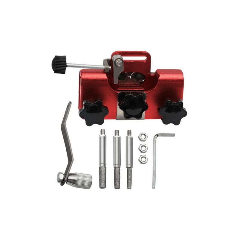 foto del prodotto snq kit per affilare la motosega, mini affilatrice manuale portatile per coltelli, strumento per affilare tutti i tipi di motoseghe elettriche