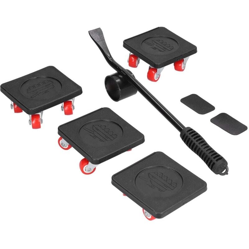 foto del prodotto snq kit per il trasporto e il sollevamento di mobili, rulli scorrevoli per mobili con ruota girevole a 360 gradi, per spostare mobili pesanti senza