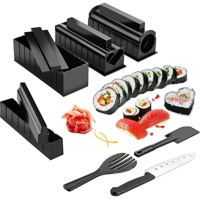 foto del prodotto snq kit per preparare il sushi 11 pezzi, macchina per sushi e stampi, con coltello di qualit , kit per preparare il sushi