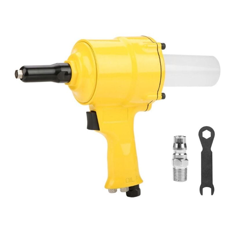 foto del prodotto snq kp 705p rivettatrice pneumatica, pistola rivettatrice con impugnatura a pistola utensile per rivettatura ad aria compressa 2,4 4,8 mm
