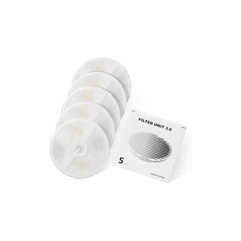 foto del prodotto snq l ment filtrant pour distributeur d eau pour chats et chiens, 3.0 5 pi ces utiliser sur les distributeurs d eau eversweet 2.0 3.0 