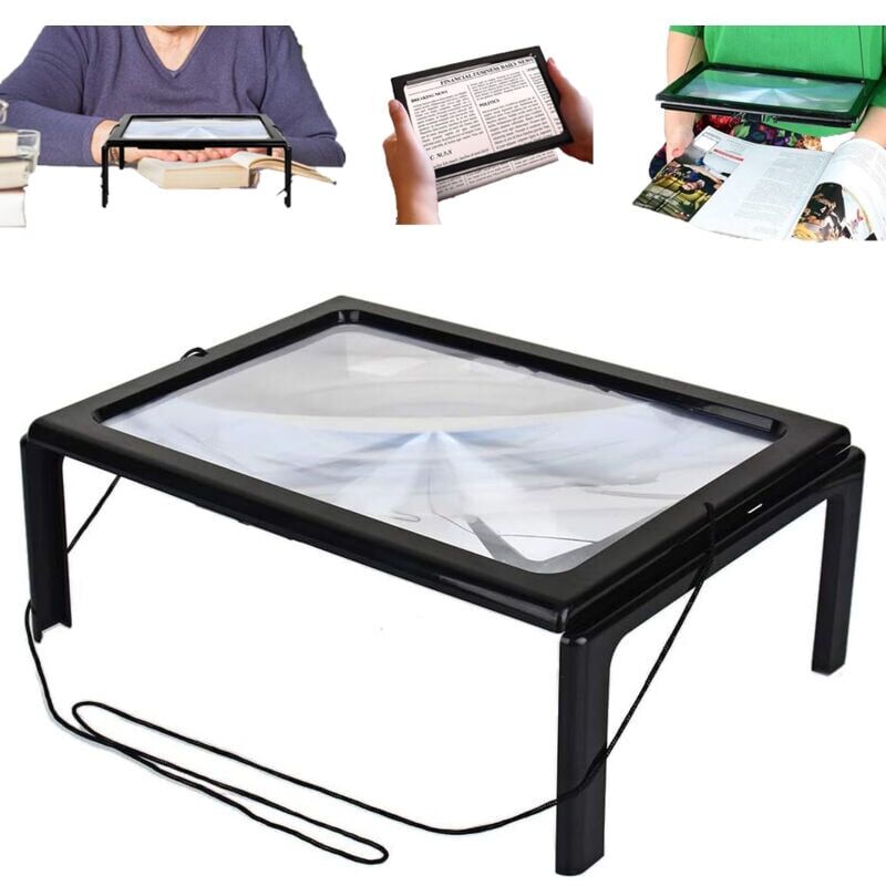 foto del prodotto snq la lente d ingrandimento da lettura con luce led pieghevole, adatta per la lettura, l osservazione, per gli anziani o per le persone con