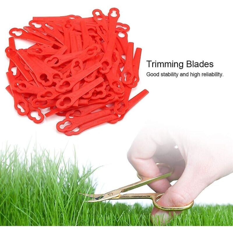 foto del prodotto snq lame da taglio in plastica rossa, 100 pezzi lame di ricambio per taglio a macchina per accessori frt18a frt18a1 art 46155 frt20a1