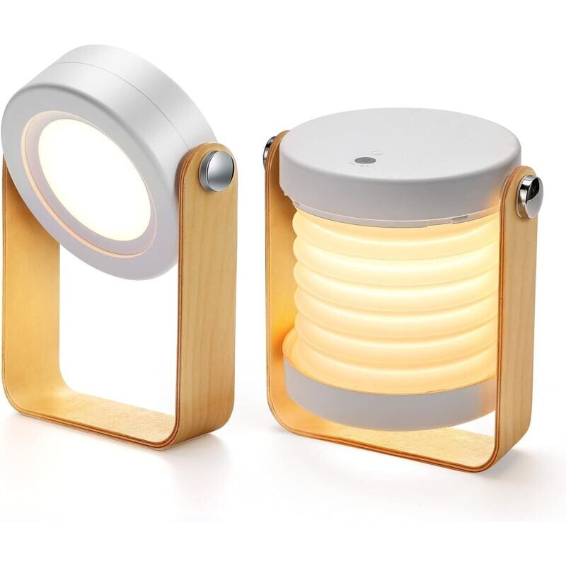 foto del prodotto snq lampada da comodino con luce touch dimmerabile, lampada da comodino con luce notturna portatile sicura bianca 