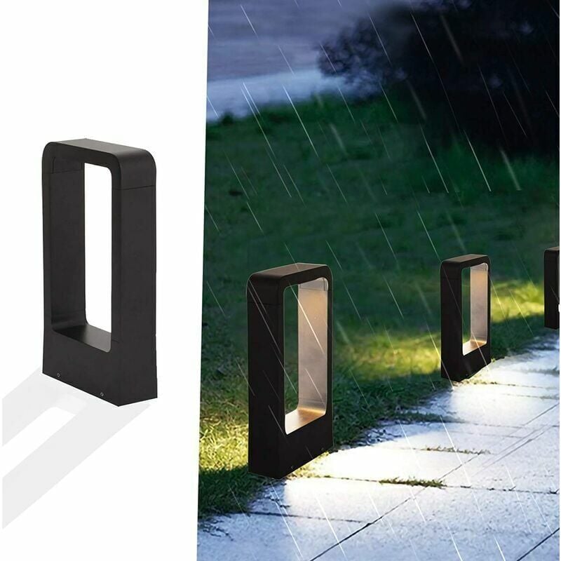 foto del prodotto snq lampada da esterno con presa elettrica a led da 7 w, 3000 k, ip65, per terrazza, giardino, illuminazione, nero, bianco caldo, design,