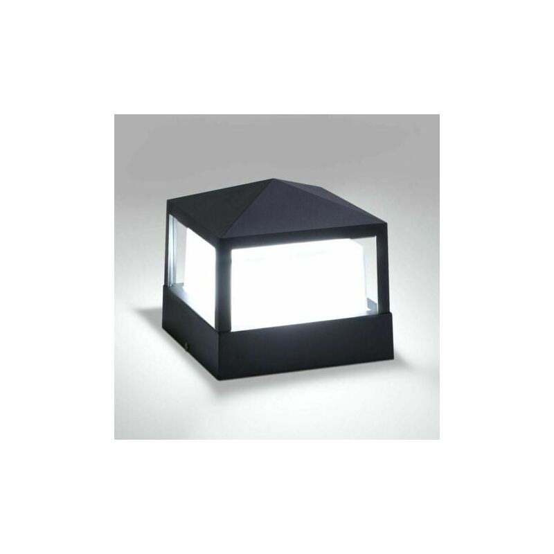 foto del prodotto snq lampada da palo, lampada da cancello, lampada da esterno, lampada a colonna, villa, ip65, impermeabile, in alluminio, per giardino, paesaggio,