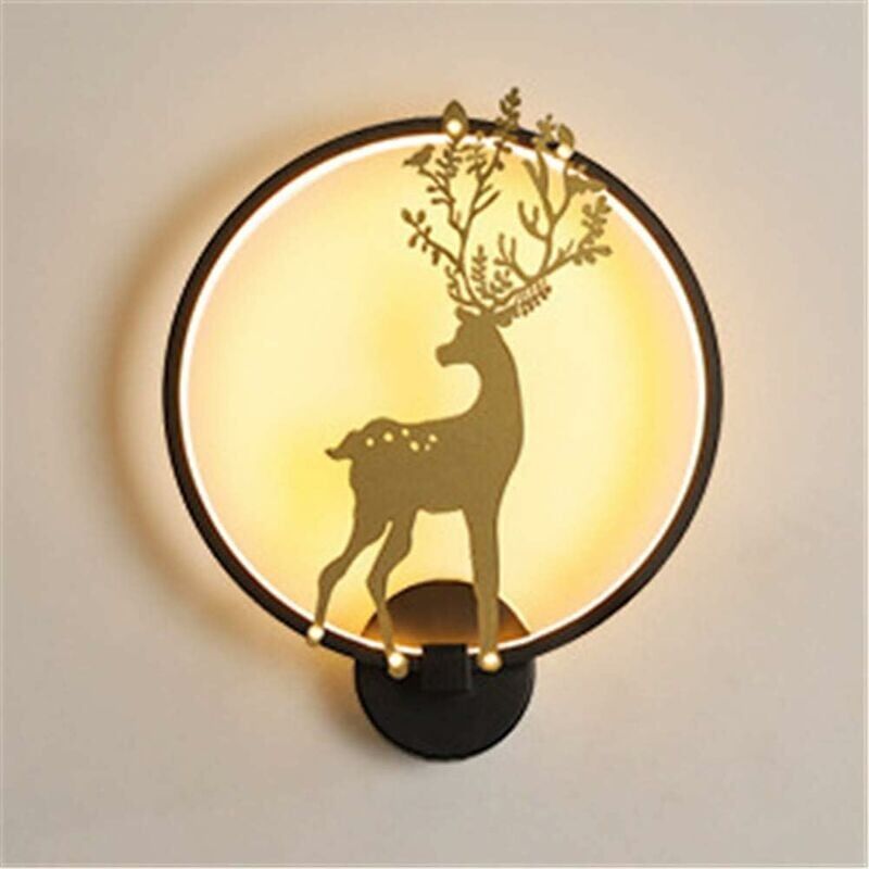 foto del prodotto snq lampada da parete nordica elk, lampada da comodino in camera da letto moderna minimalista creativa decorazione balcone scala lampada a led
