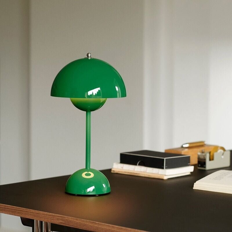 foto del prodotto snq lampada da scrivania a led a forma di fungo, a forma di fiore, ricaricabile, a tre luci, regolabile, a risparmio energetico per la casa