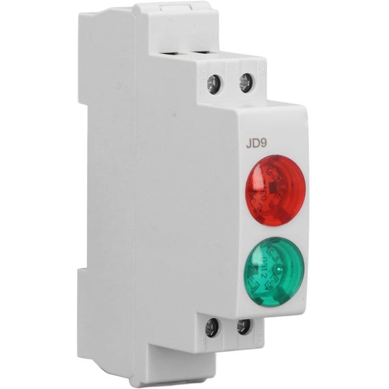 foto del prodotto snq lampada di segnalazione din rail rossa e verde, tipo indicatore led doppio, per scatola di distribuzione, tornio cnc ac dc