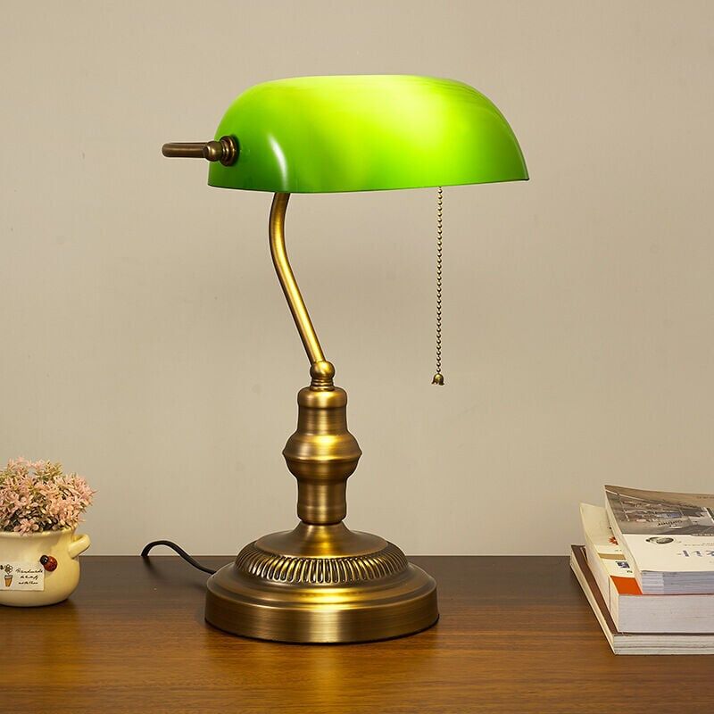 foto del prodotto snq lampade per banchetti in vetro in ufficio tradizionale europeo base con finitura in bronzo di classe lampade vintage in tavolo per ufficio