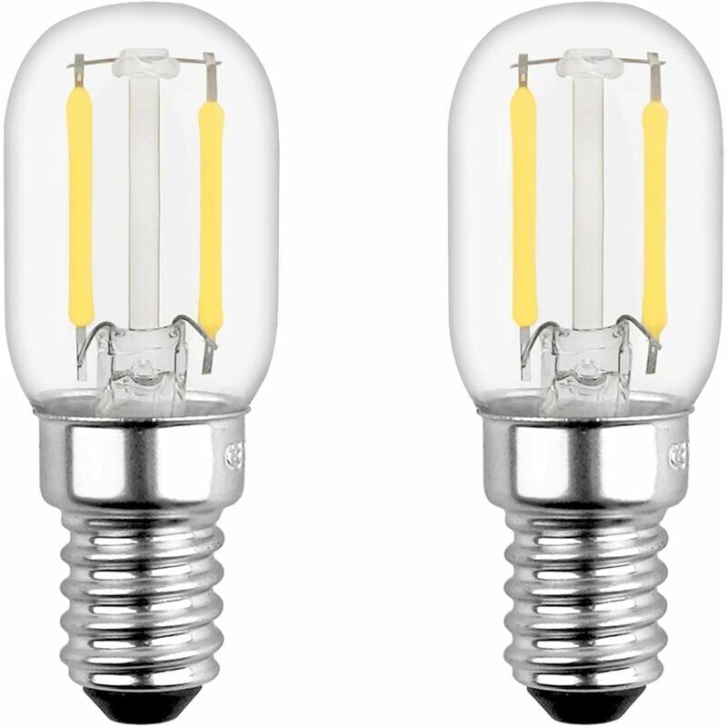 foto del prodotto snq lampadina led per frigorifero e14 1w, t22, equivalente a incandescenza e14 15w, bianco caldo 2700k, 230v, piccola e14 led per