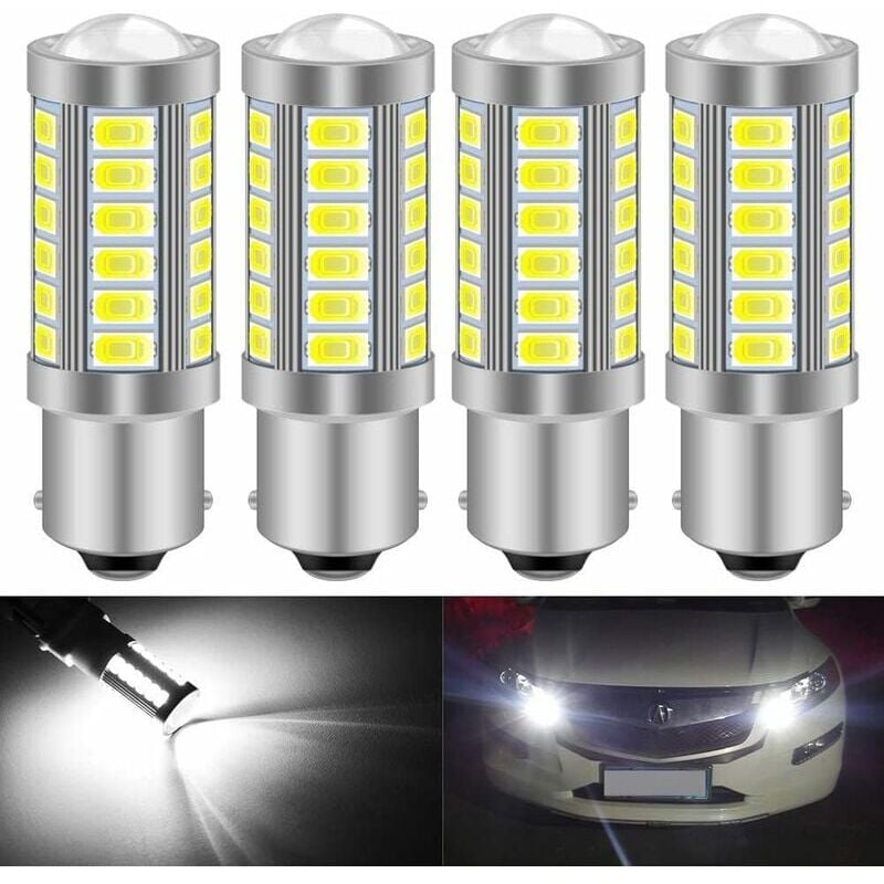 foto del prodotto snq lampadine bianche 1156 ba15s p21w 5630 33smd led indicatori di direzione 900lm super bright backup reverse brake light rear fog lamp position