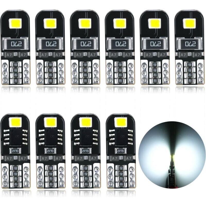 foto del prodotto snq lampadine led t10 canbus 12v bianco nessuna polarit progettate w5w wedge luce interna auto cupola luci targa