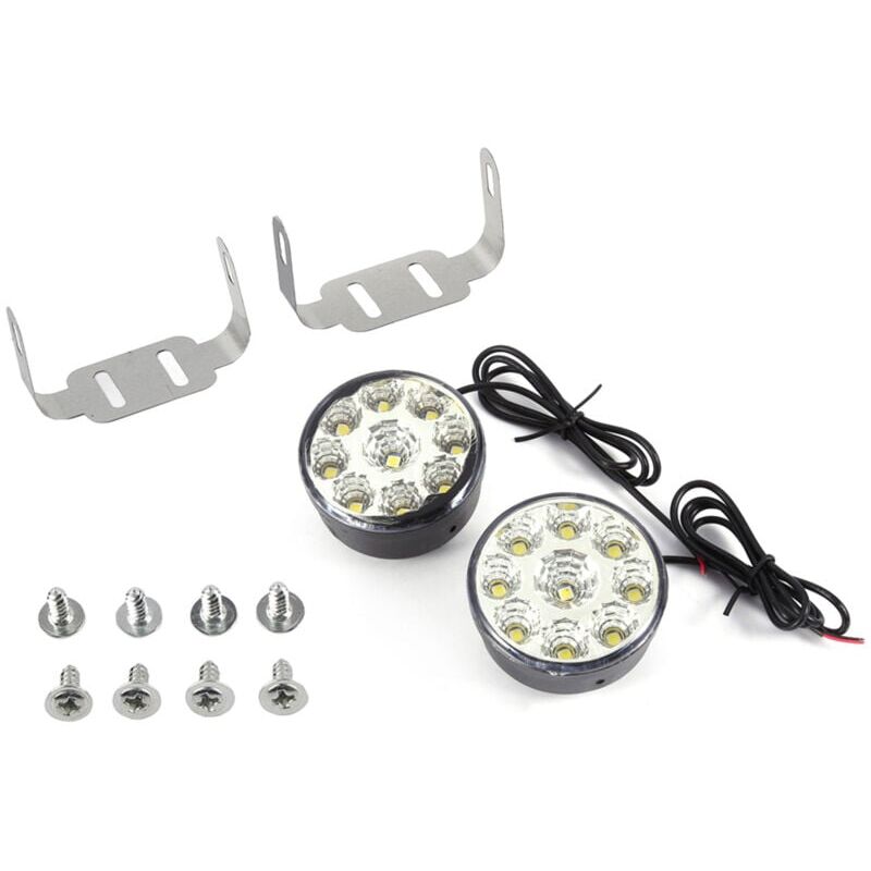 foto del prodotto snq lampadine universali super bianche da 12 v a led 9 smd rotonde per luci diurne e fendinebbia