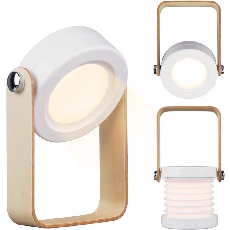 foto del prodotto snq lampe de table sans fil, lanterne led pliante portable rechargeable, lampe de lecture aliment e par batterie, veilleuse multifonctionnelle 