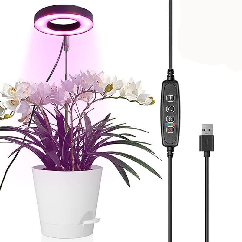 foto del prodotto snq lampe plante, lampe de croissance spectre complet, lampe de plante r glable en hauteur avec minuterie 3 9 12h, 10 luminosit , 3 modes