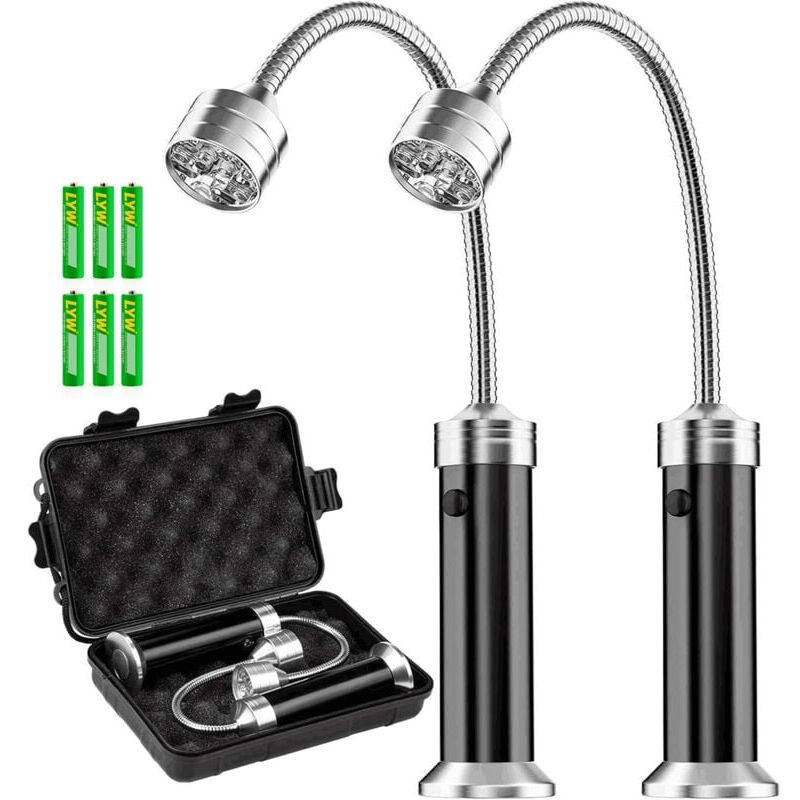 foto del prodotto snq lampe pour barbecue lot de 2 lumi res led de gril bbq avec base magn tique rotation 360 degr s flexible r glable pour barbecue, camping,