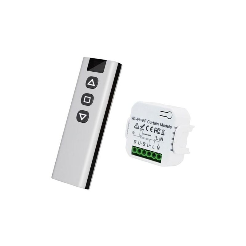 foto del prodotto snq le module de volet roulant sans fil, utilis pour les interrupteurs sans fil de volets roulants et de stores, se compose d une t l commande rf