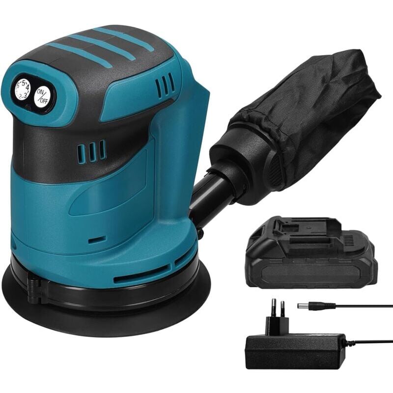 foto del prodotto snq levigatrice orbitale casuale senza fili da 90 w 20 v 12000 giri min per levigatura e lucidatura di legno, mobili e metallo