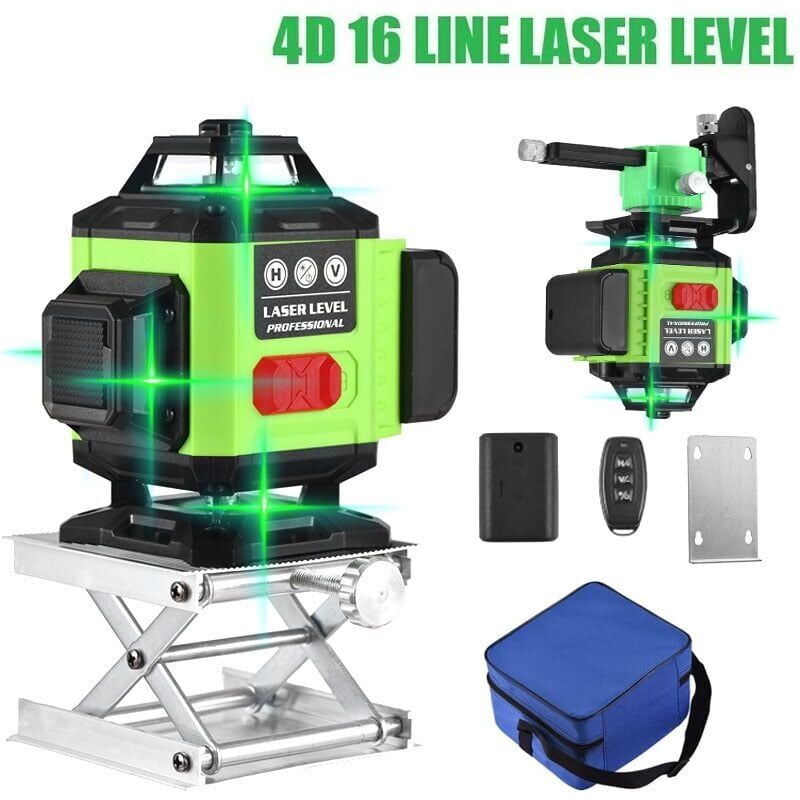 foto del prodotto snq livello laser autolivellante 4d 4x360 laser a raggio verde 3d per costruzioni e allineamento batteria ricaricabile 5 ore supporto