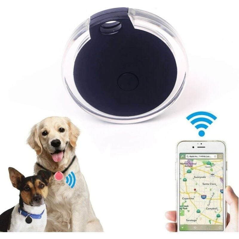 foto del prodotto snq localizzatore gps per cani, anti smarrimento, collare gps per gatti, localizzatore con allarme per animali domestici, cane nero, 1 pezzo 