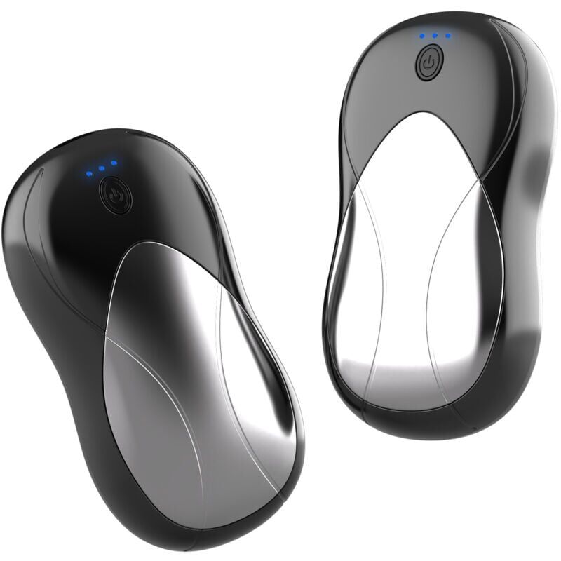 foto del prodotto snq lot de 2 chauffe mains rechargeables, format de poche portable 6000 mah, 3 r glages de chauffage, attraction magn tique, chauffe mains