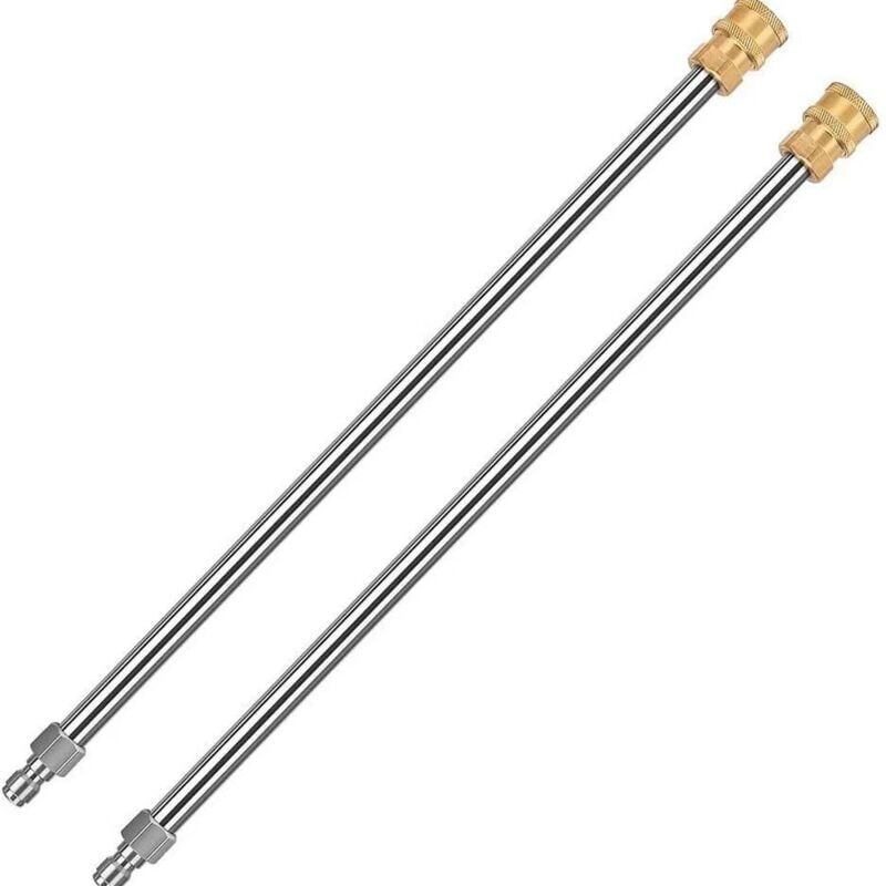 foto del prodotto snq lot de 2 extensions de lance pour nettoyeur haute pression, 17inch, 4000 psi, pistolet pulv risateur avec connexion rapide 1 4 pour nettoyeur