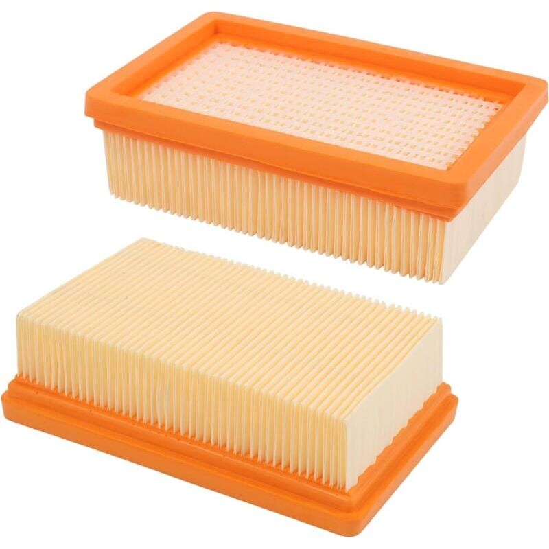 foto del prodotto snq lot de 2 filtre remplacement accessoire pour aspirateur pour aspirateur k rcher wd4 wd5 wd6 mv4 mv5 mv6 pliss plat