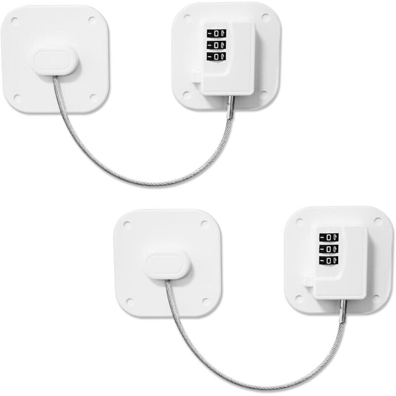 foto del prodotto snq lot de 2 serrures de r frig rateur code carr , serrure de s curit pour enfants, serrure d armoire, serrure de s curit adh sive pour porte