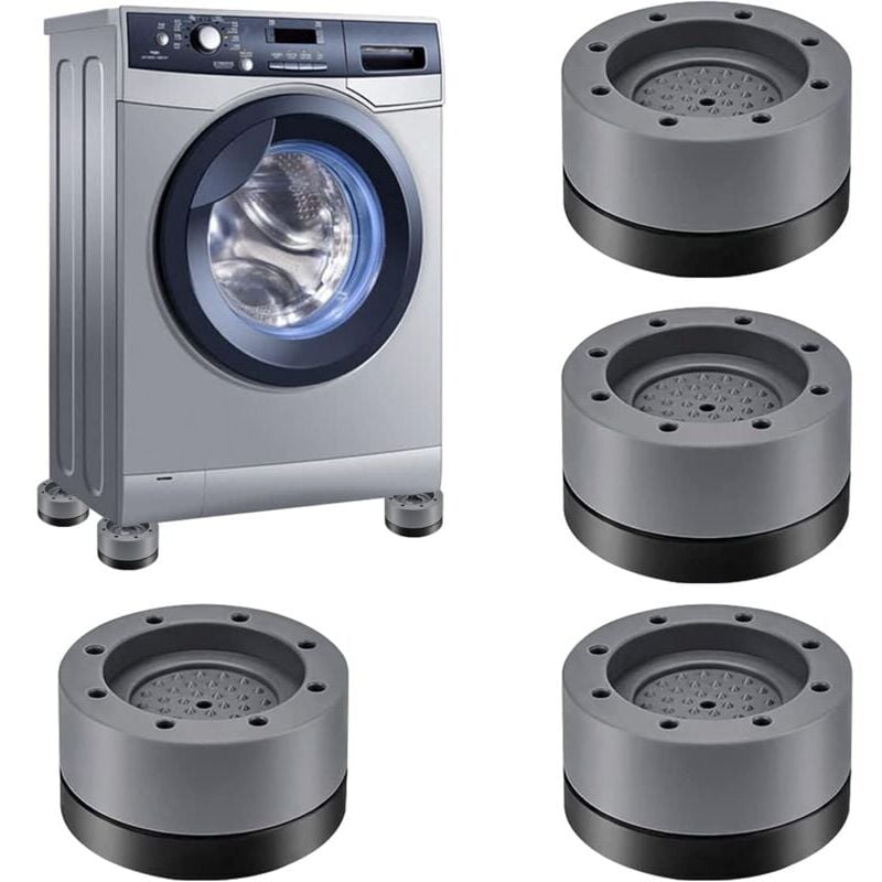 foto del prodotto snq lot de 4 pied anti vibration machine a laver patins anti vibration tampon,amortisseurs lave linge,tampons pied machine laver pour machines